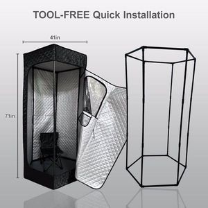 Sauna Portátil XL para el Hogar con Generador de Vapor de 4L, Control Remoto y Silla de Sauna Equipada con Asiento Cómodo - Product Image 2