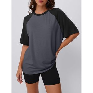 T-shirt court surdimensionné en coton tricoté 100 % à manches longues et coupe ajustée avec impression numérique pour femme - Product Image 6