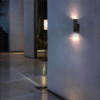 Lampe murale extérieure certifiée CE, étanche IP65, blanc chaud 3500K, GU10, en alliage d'aluminium, non dimmable, garantie 1 an, pour façade de villa