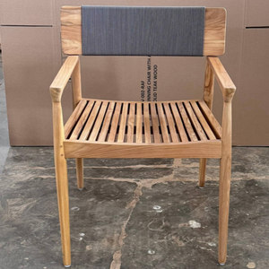 Silla de Jardín de Diseño Clásico para Decoración de Muebles de Hotel con Estructura Resistente de Madera de Teca - Product Image 2