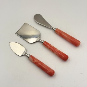Ensemble à fromage en acier inoxydable, couverts de cuisine intelligents, couverts de table avec manche en résine, finition polie brillante, ustensiles de table durables en métal - Product Image 3