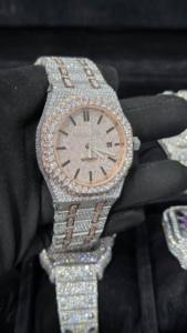 Designer Luxury Sapphire Automatic Mechanical Movement <b>Watches</b> <b>Iced</b> <b>Out</b> VVS Moissanite <b>Watches</b> for Men Wholesale - Product Image 2