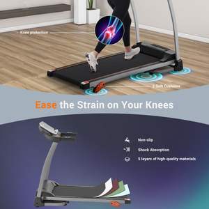 Compatto pieghevole 2.5HP tapis roulant elettrico uso domestico 3 livelli di inclinazione sensore di impulso facile pieghevole dispositivo di Jogging/Walking Machine - Product Image 4