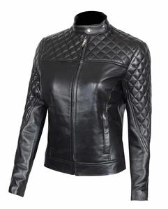 Custom Made High Quality Soft Moto Women's Leather <b>Jacket</b> with Embroidery Breathable Waterproof Factory Wholesale <b>Biker</b> Belt - Product Image 5