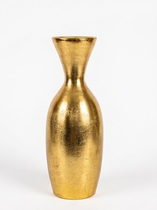 Vase à fleurs décoratif de table en métal fantaisie de luxe moderne de nouvelle conception en aluminium or brut, vase miniature décoratif pour la maison - Product Image 2