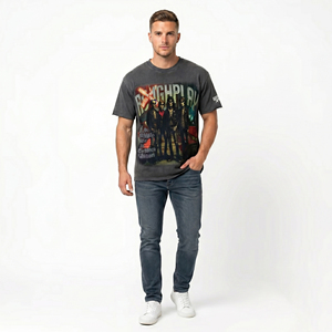 T-shirt Homme Vintage Respirant à Manches Courtes en Coton Lavé Numérique avec Strass Effet Vieilli – Vêtement Tendance de Marque - Product Image 5