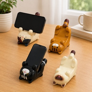Soporte para Teléfono con Diseño de Gato, Universal, de Poliresina, Soporte Vertical y Horizontal para Escritorio, Accesorio de Escritorio, Regalo OEM ODM - Product Image 6