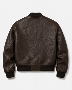 OEM <b>Men</b> Genuine Leather Jacket Custom Embroidery Fashion Motorcycle Biker Jacket Wholesale - Product Image 3