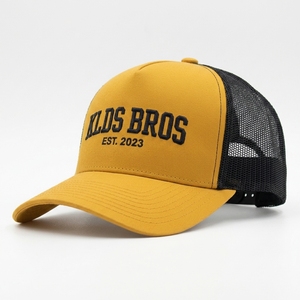 Casquette de baseball structurée pour homme en 100 % coton, 5 panneaux, visière incurvée, bicolore, rayée, avec logo brodé en 3D, modèle vierge, vente en gros - Product Image 5