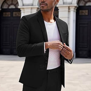 Costume homme moderne, coupe ajustée, tissu respirant, pour le travail et les occasions formelles - Product Image 2