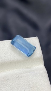 Pierre précieuse naturelle certifiée, aigue-marine de couleur supérieure, taille octogonale émeraude, avec une bonne qualité de lustre, pierre précieuse en vrac, 3,82 carats - Product Image 5