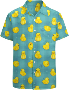 Camisa de hombre con estampado completo, manga corta, estilo hawaiano, tropical, playera informal con botones, para verano, colorida, con estampado floral. - Product Image 6