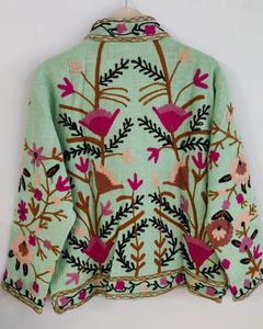 TNT Suzani Floral Embroidered <b>Jacket</b> Breathable Winter Ethnic Statement Piece Vibrant Boho Outerwear - Product Image 2