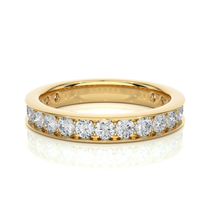 Elegante Anillo de Diamantes Naturales de Corte Redondo en 19 Piezas, Anillo de Diamantes de Oro de 18K Personalizado para Boda y Aniversario para Mujer - Product Image 3