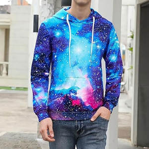 Sweat-shirt à capuche unisexe, design imprimé graphique, avec poches kangourou sur le devant, décontracté, confortable, manches longues - Product Image 2