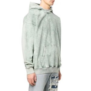 Wholesale Manufacture Acid Wash <b>Hoodie</b> For Men 100% Hight Quality Custom Material <b>Lightweight</b> Streetwear Custom Logo & Color - Product Image 2