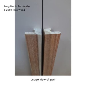 Poignées de tiroir en teck de qualité supérieure - Teinture noyer, style industriel moderne, vente en gros - Product Image 5