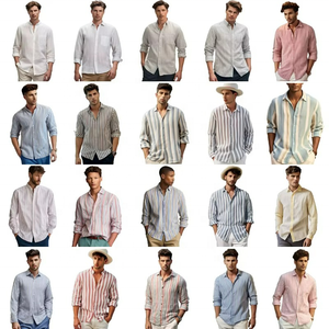 Camisas de Hombre de Alta Calidad al por Mayor, Camisas de Primavera con Botones, Camisas de Lino y Algodón para Exteriores, Camisas con Botones - Product Image 6