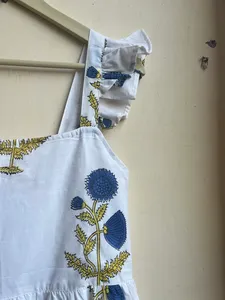 Sac fourre-tout matelassé imprimé à la main de style Boho | Shopper en coton léger pour le bureau, le week-end, le marché et le transport quotidien - Product Image 4