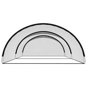 Filet d'entraînement de baseball en polyester noir 196,9''x157,5''x98,4'' pour cage de frappe - Product Image 3