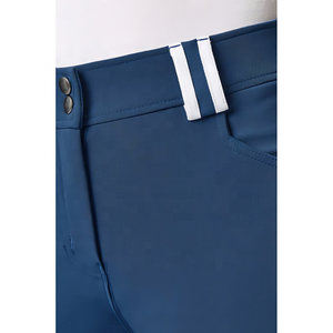 Dernier modèle de collants équestres pour femmes à taille haute et à siège intégral collants d'équitation à passepoil contrastés haut de gamme Turbine - Product Image 3