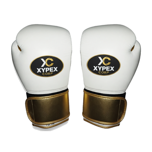 Gants de boxe d'entraînement unisexes en cuir de vachette personnalisables avec logo, fermeture auto-agrippante, sangle de poignet réglable et impression sérigraphiée - Product Image 2