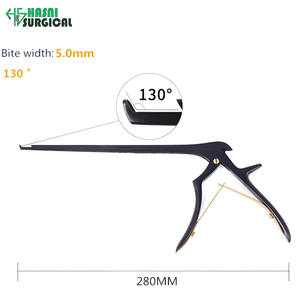 Pinza Kerrison de Acero Inoxidable, Manual, Negra, 130 Grados, Ancho de Mordida 5.0 mm, Instrumento de Cirugía General y Ortopedia, CE ISO - Product Image 1