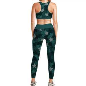 Conjunto de yoga para mujer, pantalones y sujetador deportivos, hechos con material duradero, conjunto de yoga de primera calidad, conjunto de yoga transpirable para mujer - Product Image 4