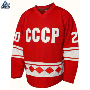 Jersey de Hockey sobre Hielo para Adultos, Talla Grande, Color Rojo y Negro, 100% Poliéster, Tejidos Ligeros y Transpirables, Producto de Primera Calidad, OEM - Product Image 2
