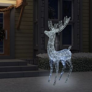 XXL 6 Ft renna acrilica di natale con 250 LED luci bianche fredde di natale - Product Image 3