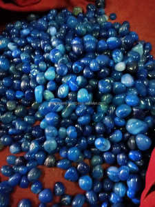 ยอดขายยอดนิยมสูงGlossy Tumblesสีฟ้าขัดนิลกรวดหินสําหรับตกแต่งภายในบ้านร่วงลงหินจํานวนมาก - Product Image 5