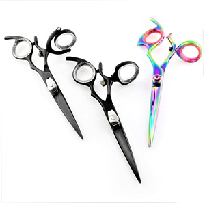 KOUNAIN Professional Swivel <b>Thumb</b> Barber Scissors Stainless Steel Razor Edge Hairdressing Shears Movable <b>Ring</b> <b>for</b> <b>Men</b> Hair - Product Image 4