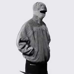 Latest Fashion Custom Logo Digital Printed Winter Solid Polyester/Cotton High Quality Oversized Eco-Friendly <b>Men's</b> Hoodies - Product Image 2