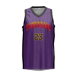 Camiseta de baloncesto morada sin mangas, camiseta deportiva con estampado de número y nombre del equipo personalizado, 100% poliéster para adultos, camiseta de entrenamiento - Product Image 1