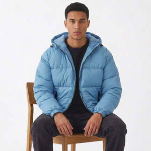 Veste matelassée réversible à capuche pour homme, design personnalisé, imperméable, écologique, manteau d'hiver chaud et isolé, décontracté pour l'extérieur - Product Image 1