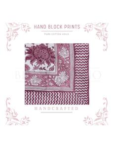 Pareo de Algodón con Estampado Artesanal de Vino de Ciruela para Mujer, Ligero, para Usar como Cubrebañador, Ropa de Playa y Resort para el Verano - Product Image 3