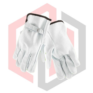 Guantes de Seguridad para Conductor de Cuero Granulado de Vaca con Correa, Resistentes al Desgarro, Transpirables, Antideslizantes y Anticorte, Color Personalizable - Product Image 3