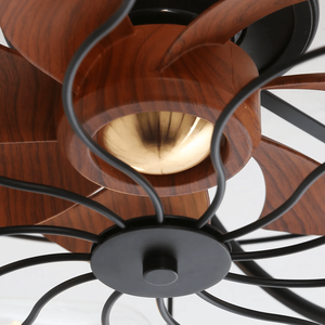 20-Inch Industriële Stijl Plafondventilator Met Matzwarte 6-Speed DC-Motor E26 Afstandsbediening Omkeerbaar Voor Slaapkamer - Product Image 2