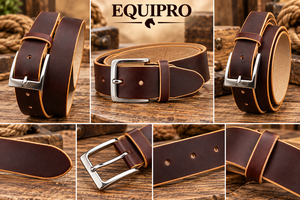 Equipro Genuine Cowhide Leather Belt Brown Reversible <b>Animal</b> <b>Print</b> Casual Alloy Rectangular Pin Buckle 3.5cm Width 110cm Length - Product Image 3