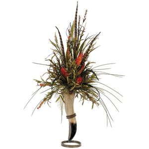 Vase en corne de buffle fait main, artisanat naturel, décoration murale rustique, porte-fleurs pour la décoration de la maison - Product Image 6
