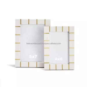 Block Pattern Bone Resin <b>Photo</b> <b>Frame</b> Luxury <b>Black</b> White Picture <b>Photo</b> <b>Frames</b> | Decorative Epoxy & Wood Display <b>Frame</b> Wholesaler - Product Image 5