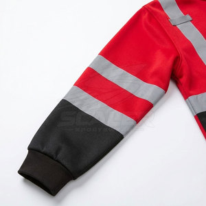 Sweat-shirts de sécurité réfléchissants imperméables fabriqués au Pakistan, classe ANSI 2, classe EN ISO 1, avec cordon de serrage et manches longues - Product Image 5