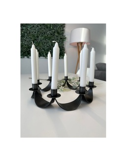 Portavelas Minimalista de Hierro para Decoración de Interiores Escandinavos, Bodas Elegantes y Presentación de Decoración Premium para el Hogar - Product Image 1