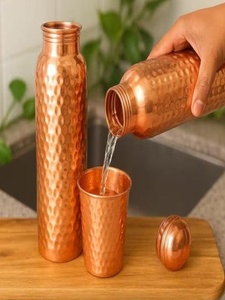 <b>Copper</b> Water <b>Bottle</b> Daily Utility <b>Drinking</b> <b>Bottle</b> for Regular Hydration Home Kitchen and Lifestyle Use - Product Image 5