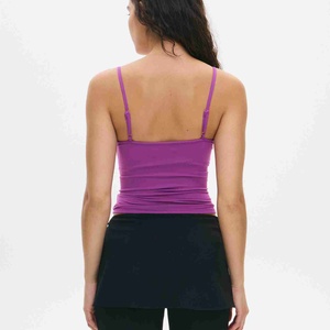 Camiseta Deportiva de Mujer, Cómoda, Ligera, de Secado Rápido, 100% Algodón Tejido, Cuello Redondo, Color Sólido, Tirantes Ajustables - Product Image 2