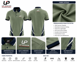 เสื้อโปโลผู้ชายแบบแห้งเร็ว ผลิตจากโพลีเอสเตอร์ แขนสั้น สำหรับกอล์ฟ กีฬา ชุดทีม  รับทำโลโก้ตามสั่ง  OEM ODM ขายส่ง - Product Image 5