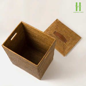 Cesta de Almacenamiento de Mimbre Natural Ecológica, Diseño Moderno, para Lavandería, Dormitorio, Cajas y Contenedores de Almacenamiento, Mimbre 2026 - Product Image 3