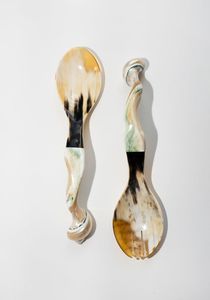 Cuillère de service décorative, couverts contemporains, ensemble de service élégant, ustensiles de service réutilisables, cuillère de service pour fête - Product Image 4