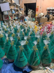 Fermeture de panier d'arbre de Noël en rotin tissé à la main pour l'organisation de vêtements de décoration d'hôtel à la maison intérieure - Product Image 5