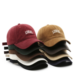 Gorra de Béisbol LORAO de 6 Paneles de Algodón con Logotipo Bordado, Ajustable, Unisex, Casual, para Adultos - Product Image 1